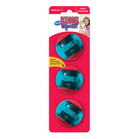 Kong Squeezz Action Ball 3pk