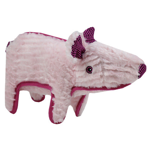 Ruff Play Pink Pig Plush Dog Toy