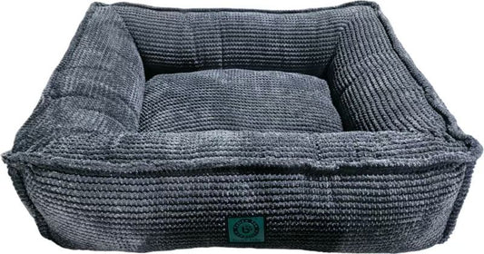 Rect Highside Bed Charcoal Weave