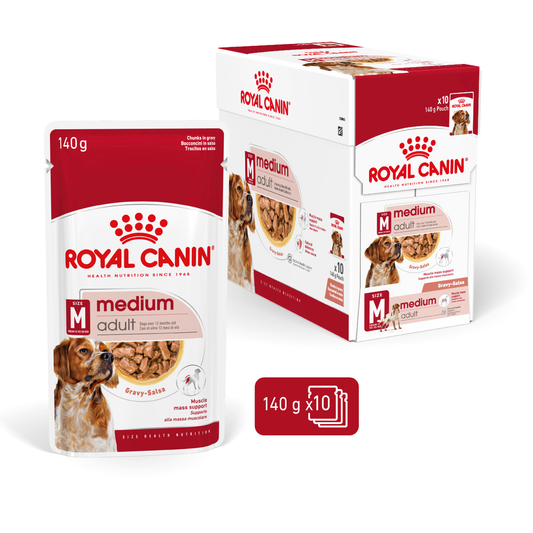 Royal Canin Medium Adult Gravy 10x140g