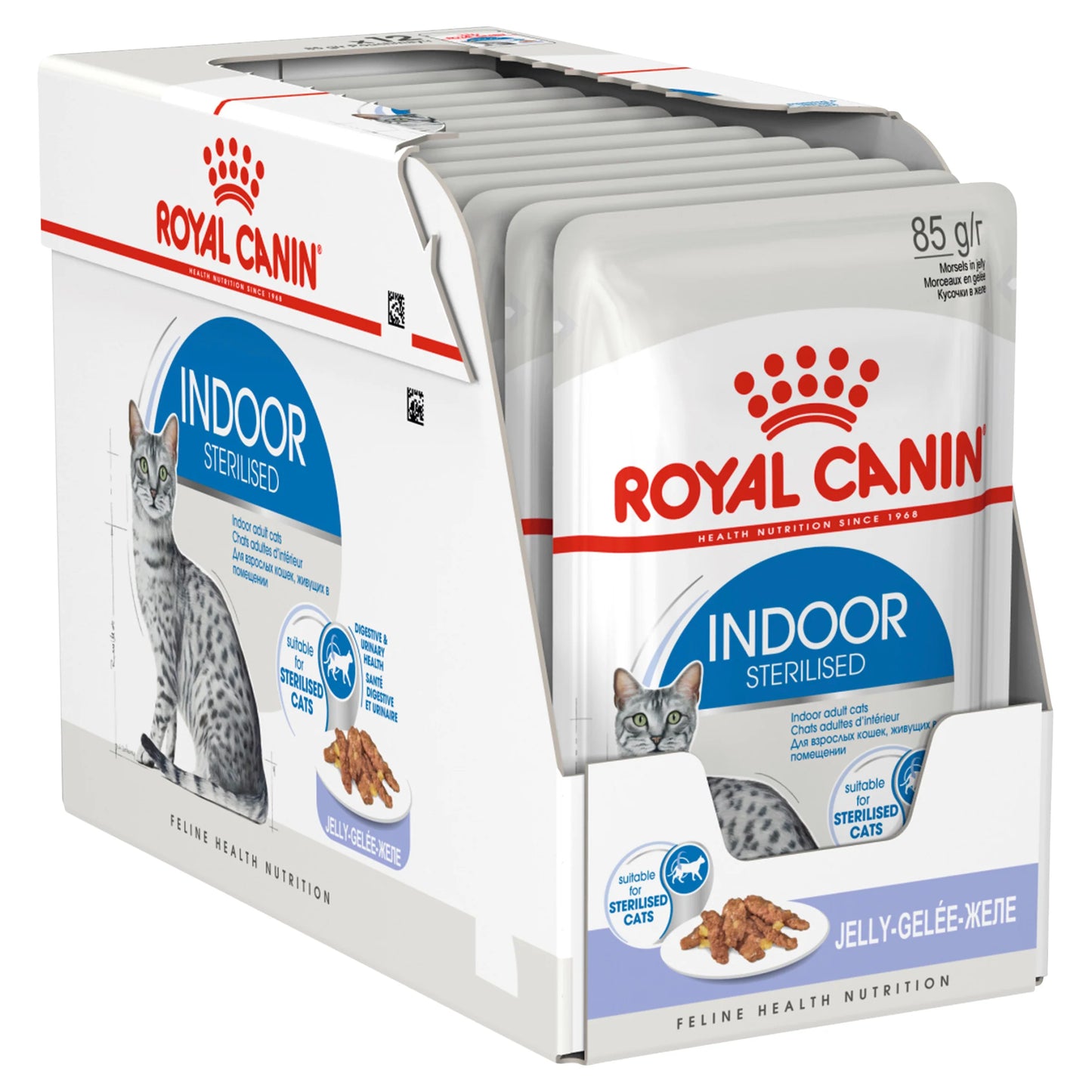 Royal Canin Adult Indoor Jelly Pouches Cat Food 12x85g