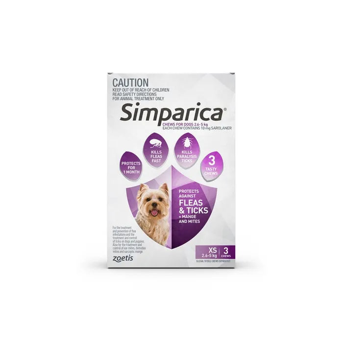 Simparica Purple for Dogs 2.6-5kgs