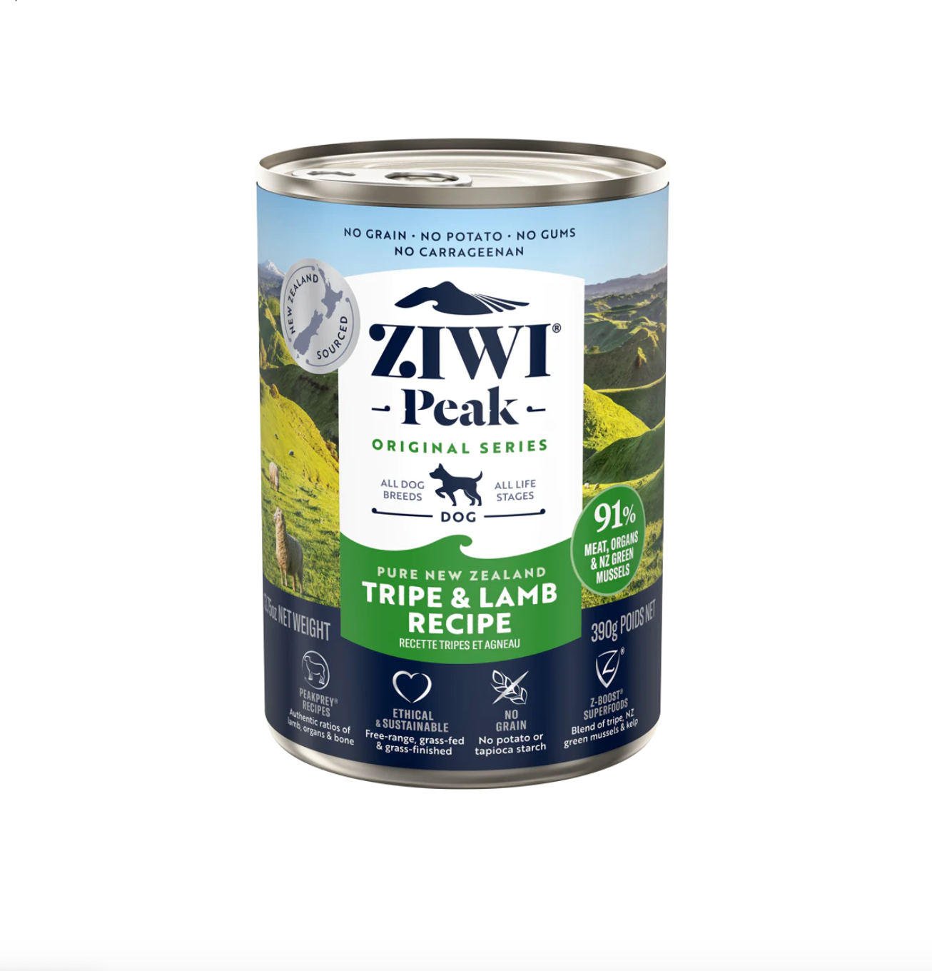 Ziwi Peak Canned Tripe & Lamb Recipe 12pk