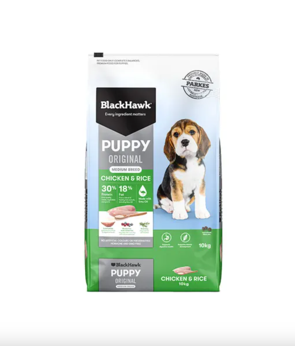 Black Hawk Chicken & Rice Medium Breed Puppy Food