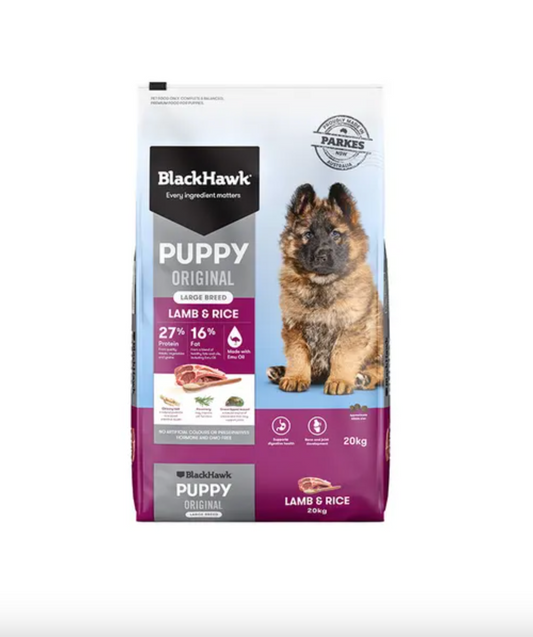 Black Hawk Lamb & Rice Large Breed Puppy Food 20kg