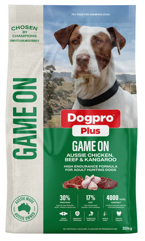 Dogpro Plus GAME ON Aussie Chicken, Beef & Kangaroo 20kg
