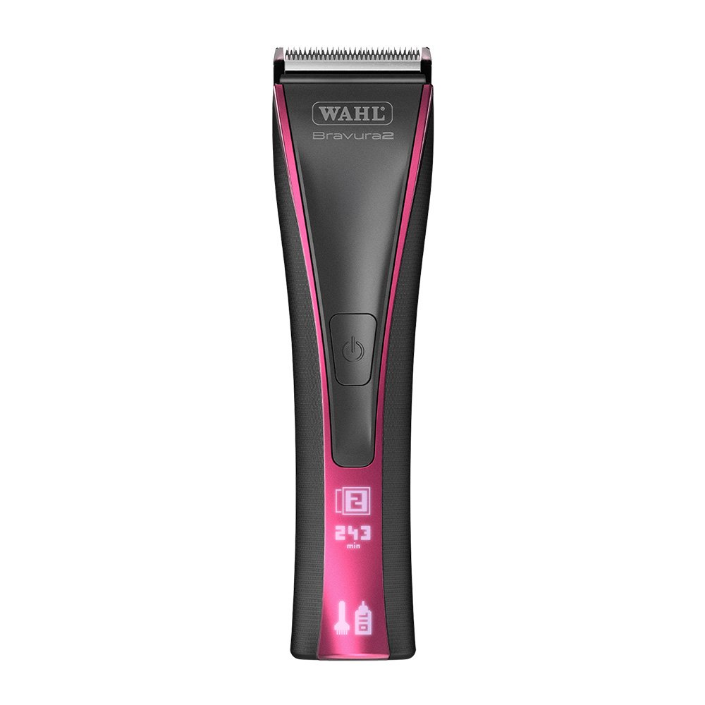Wahl BRAVURA2 LITHIUM CLIPPER w/ADJUSTABLE 5-in1 BLADE - Pink/Black