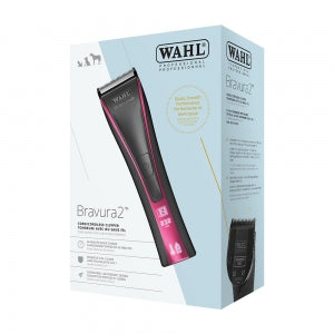 Wahl BRAVURA2 LITHIUM CLIPPER w/ADJUSTABLE 5-in1 BLADE - Pink/Black
