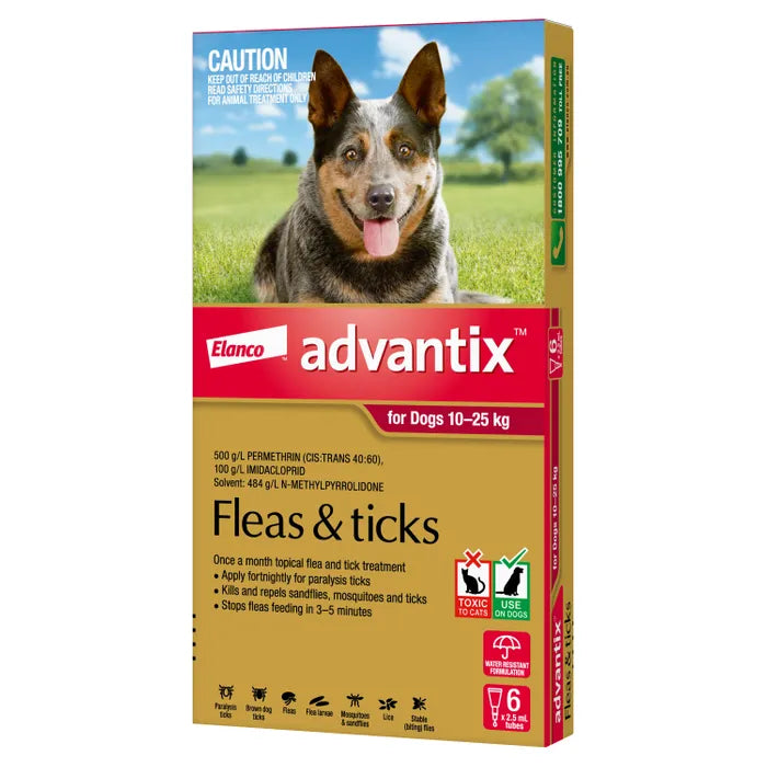 Advantix Red Dogs 10-25kgs 6pk