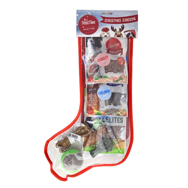 Allpet Its Treat Time Dog Christmas Stocking