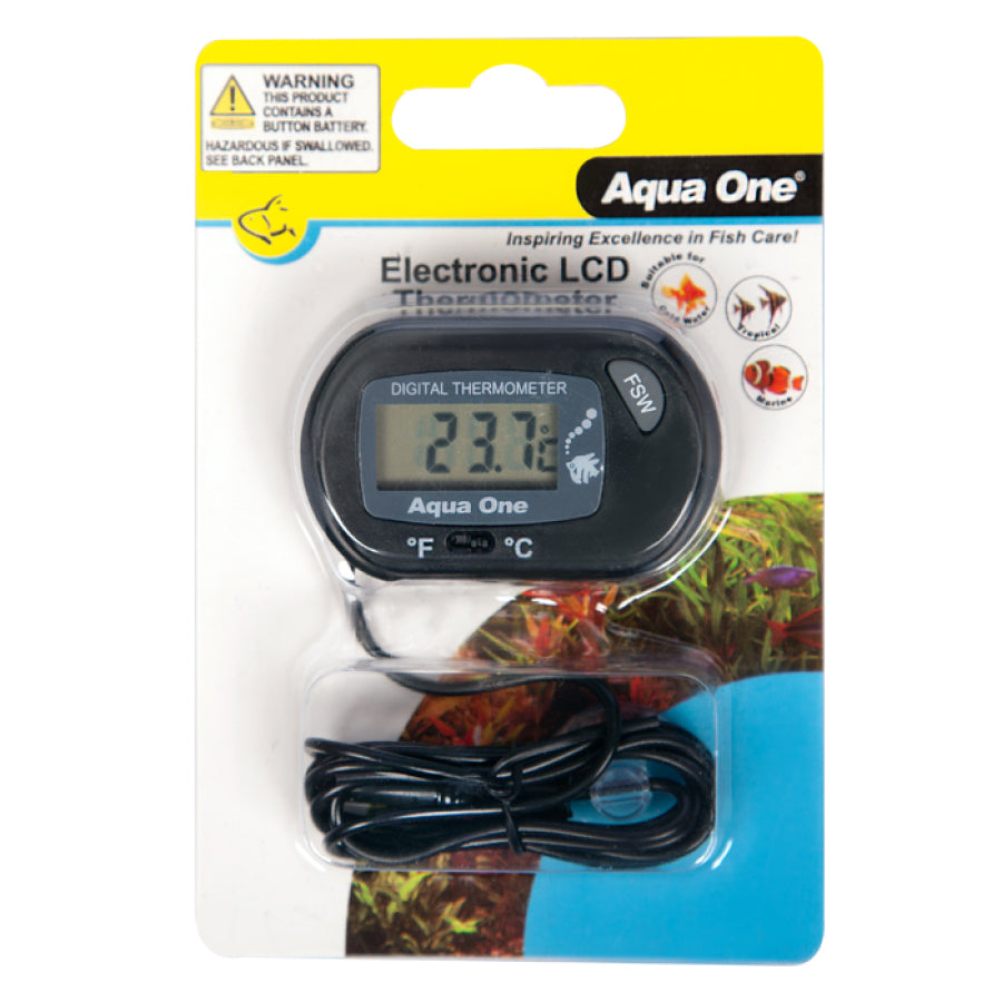 Aqua One Electronic LCD Thermometer With Probe