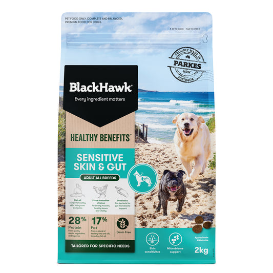 Black Hawk Healthy Benefits Sensitive Skin And Gut Dog Food