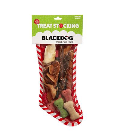 Black Dog Christmas Treat Stocking