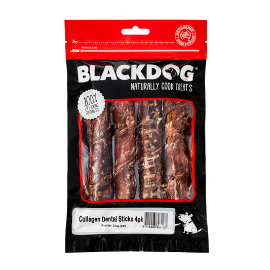 Black Dog Beef Collagen Dental Chews 4pk