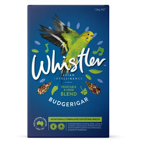 WHISTLER BUDGERIGAR GOURMET BLEND WITH VEGETABLE & HERB SUPERFOODS 1.2kg