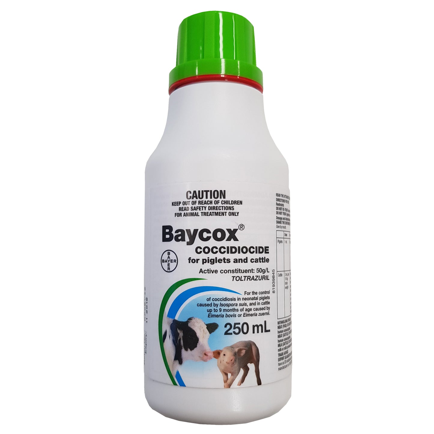 Baycox Coccidiocide Suspension for Pigs and Cattle 250ml