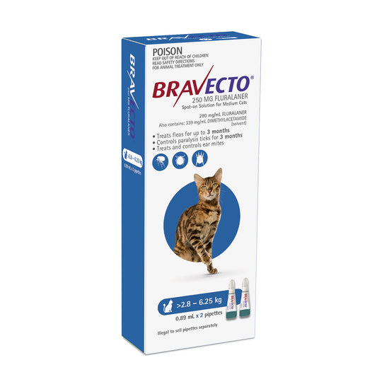 Bravecto Blue for Cats 2.8-6.25kgs