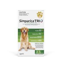 Simparica Trio Green for Dogs 20.1-40kgs