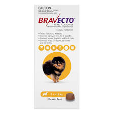 BRAVECTO Yellow for Dogs 2-4.5kgs