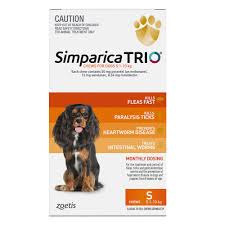 Simparica Trio Orange for Dogs 5.1-10kgs