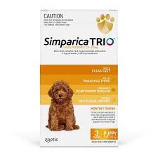 Simparica Trio Yellow for Puppies and Dogs 1.25-2.5kg