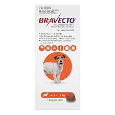 Bravecto Orange for Dogs 4.5-10kgs