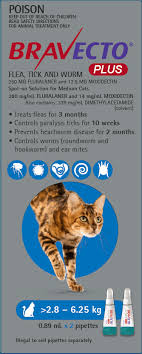 Bravecto Plus Blue for Cats 2.8-6.25kgs