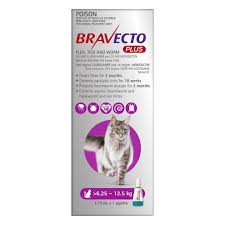 Bravecto Plus Purple for Cats 6.25-12.5kg