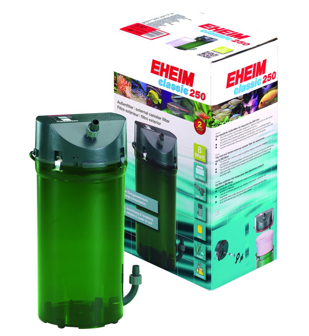 EHEIM classic 250 external filter with sponge and bio media