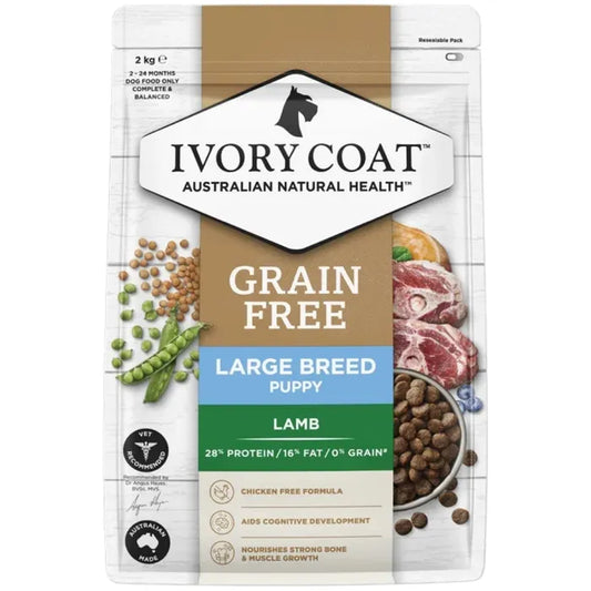 Ivory Coat Grain Free Dry Dog Food Large Breed Puppy Lamb