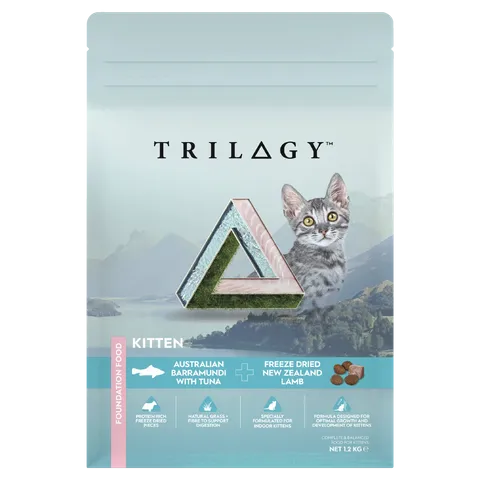 TRILOGY KITTEN BARRAMUNDI & TUNA 1.2KG