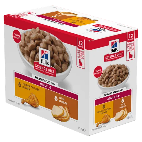 SCIENCE DIET FELINE POULTRY MIX 85GX12