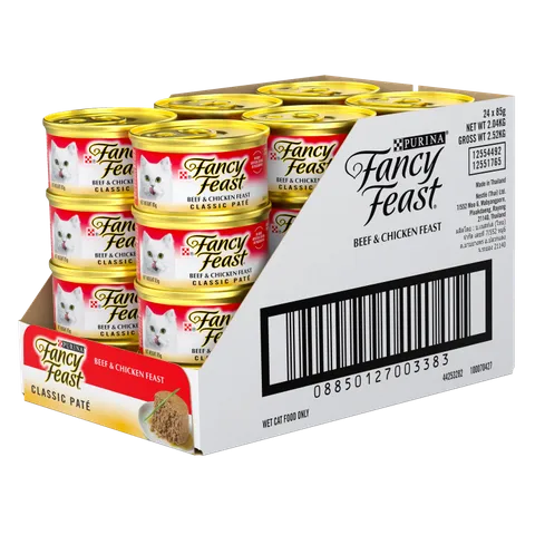Fancy Feast Classic Pate Beef & Chicken Feast Gourmet 24X85G