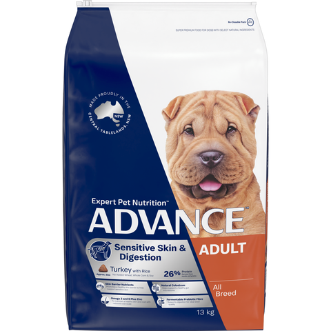 ADVANCE Sensitive Skin & Digestion Adult Turkey with Rice 13kg