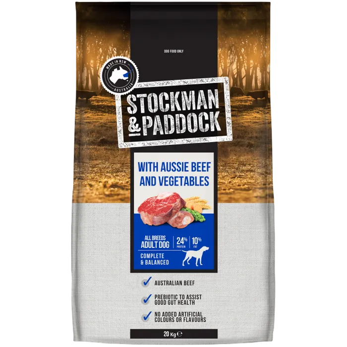 Stockman & Paddock Adult Beef and Vegetables dry food 20kg