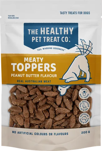 HEALTHY PET TREAT COMPANY Meaty Toppers Peanut Butter 200g