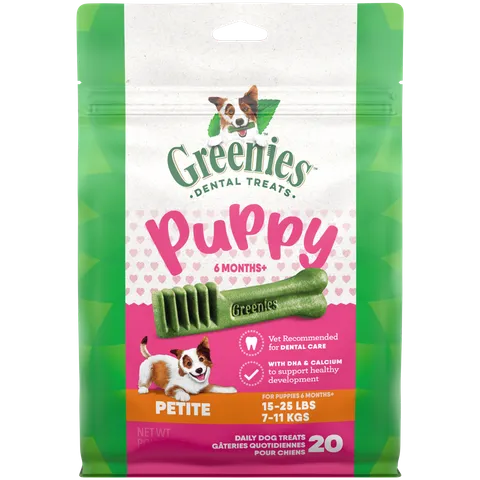 GREENIES Puppy Dental Dog Treats Original Petite 340g