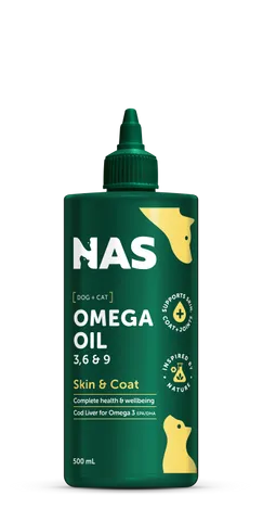 NATURAL ANIMAL SOLUTIONS OMEGA 3 6 & 9 OIL FOR DOGS 500ml