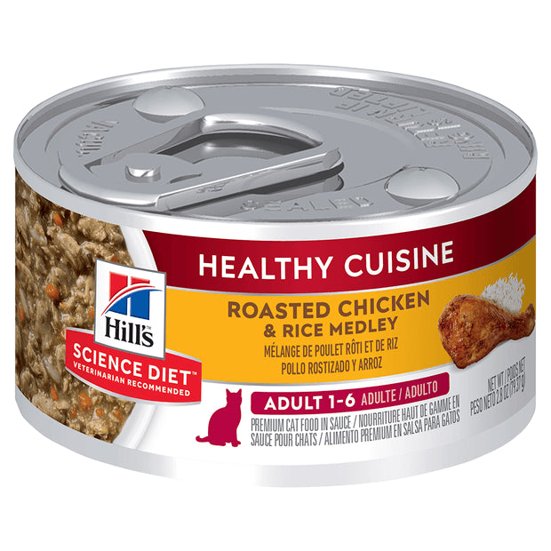 Hill's Science Diet Healthy Cuisine Canned Adult 1-6 Roasted Chicken & Rice Medley 24x79g