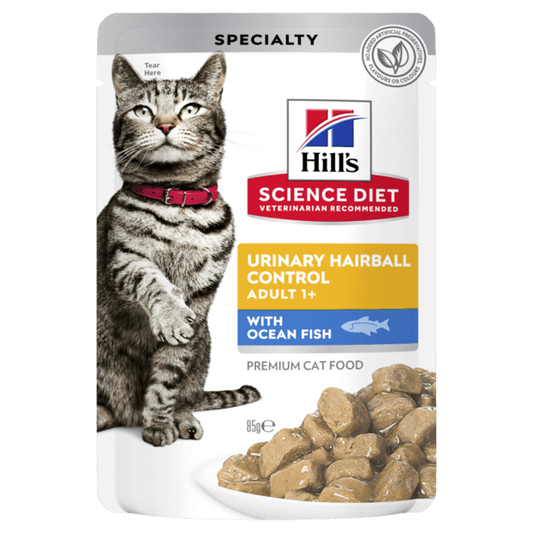 Hill's Science Diet Adult Urinary Hairball Control Ocean Fish Wet Pouches 12x85g