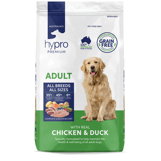 Hypro Premium Grain Free Adult Chicken And Duck Dry Dog Food