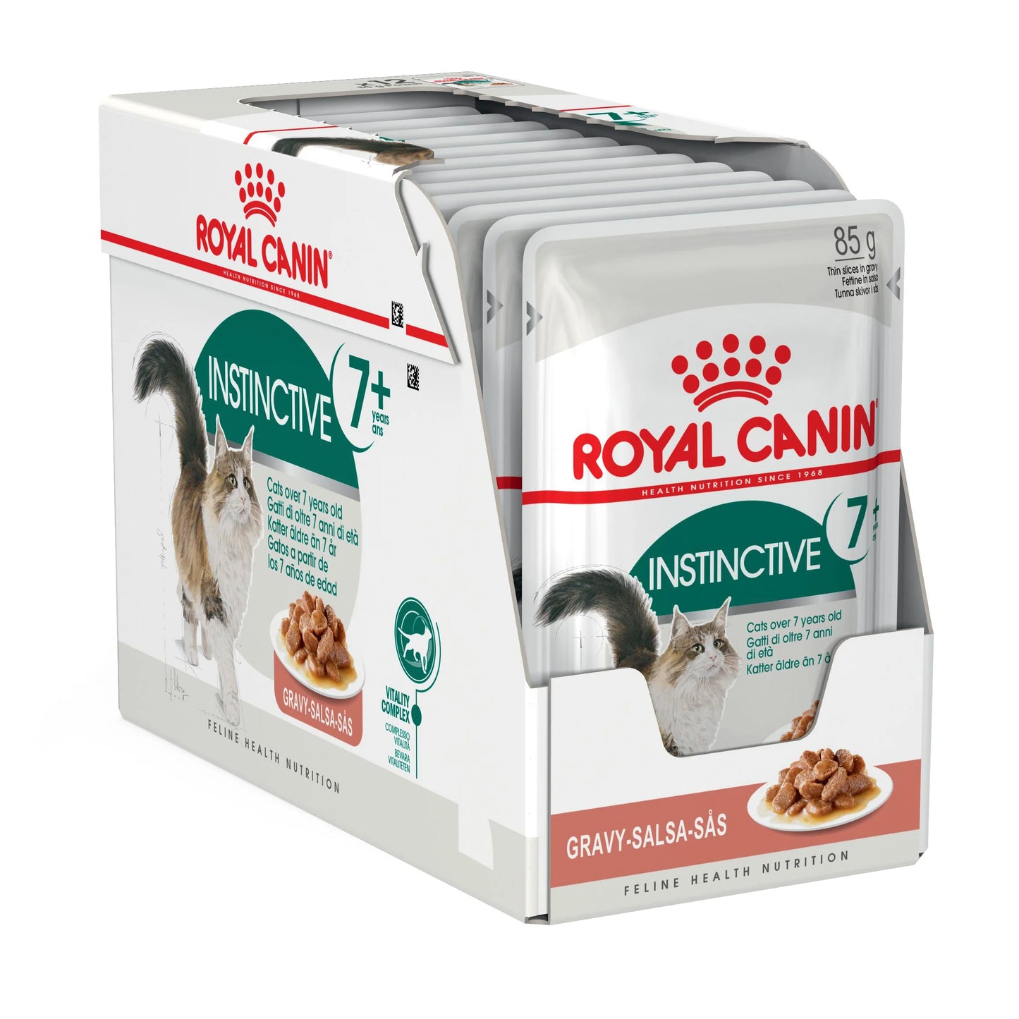 Royal Canin Adult Instinctive 7+ Gravy Pouches Cat Food 12x85g