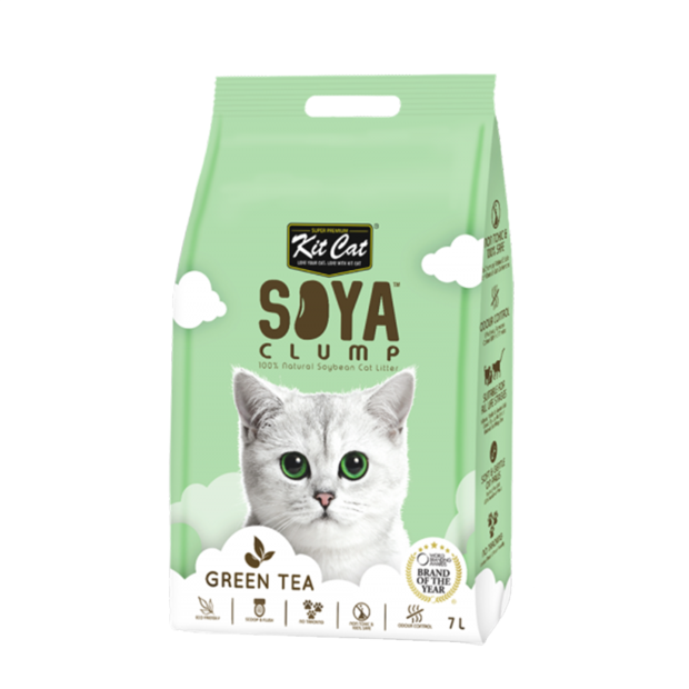 Kit Cat Soya Clump 100 % Natural soybean Cat Litter Green Tea