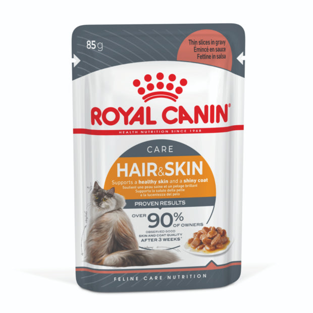 Royal Canin Hair & Skin Gravy Pouches 12x85g