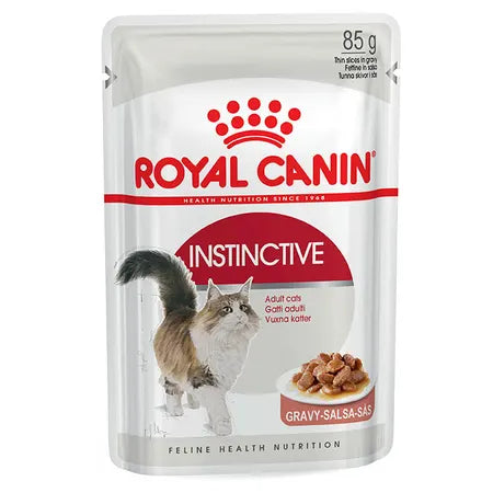 Royal Canin Adult Instinctive Gravy Pouches Cat Food 12x85g