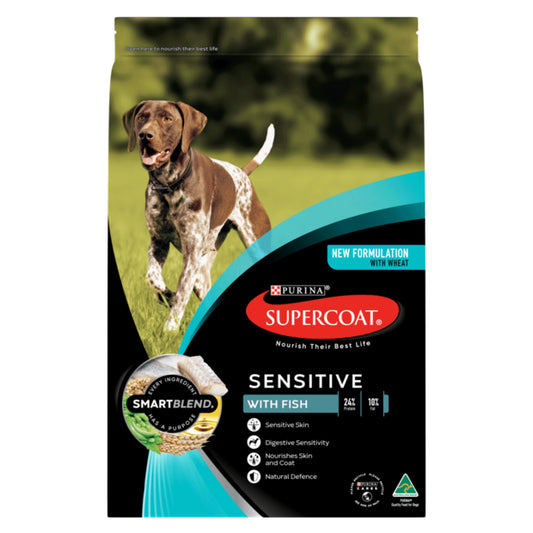 SUPERCOAT Adult Sensitive Fish Dry Dog Food