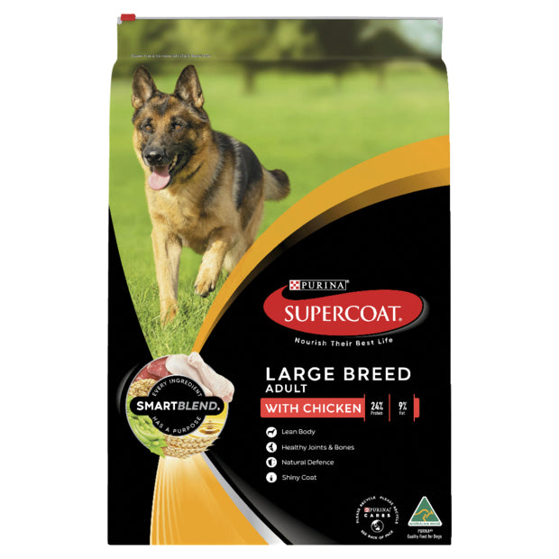 SUPERCOAT Adult Large Breed Chicken Dry Dog Food 18kg