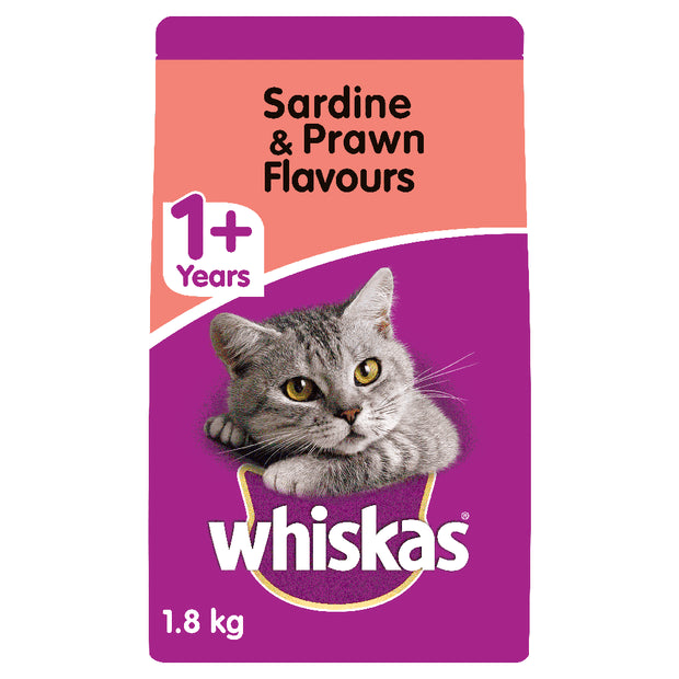 Whiskas Dry Sardine & Prawn Flavours Cat Food