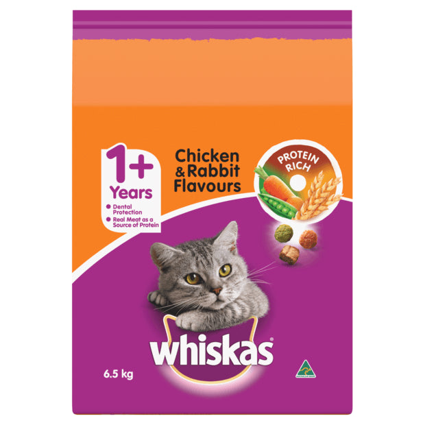 Whiskas Chicken & Rabbit Flavours Dry Cat Food